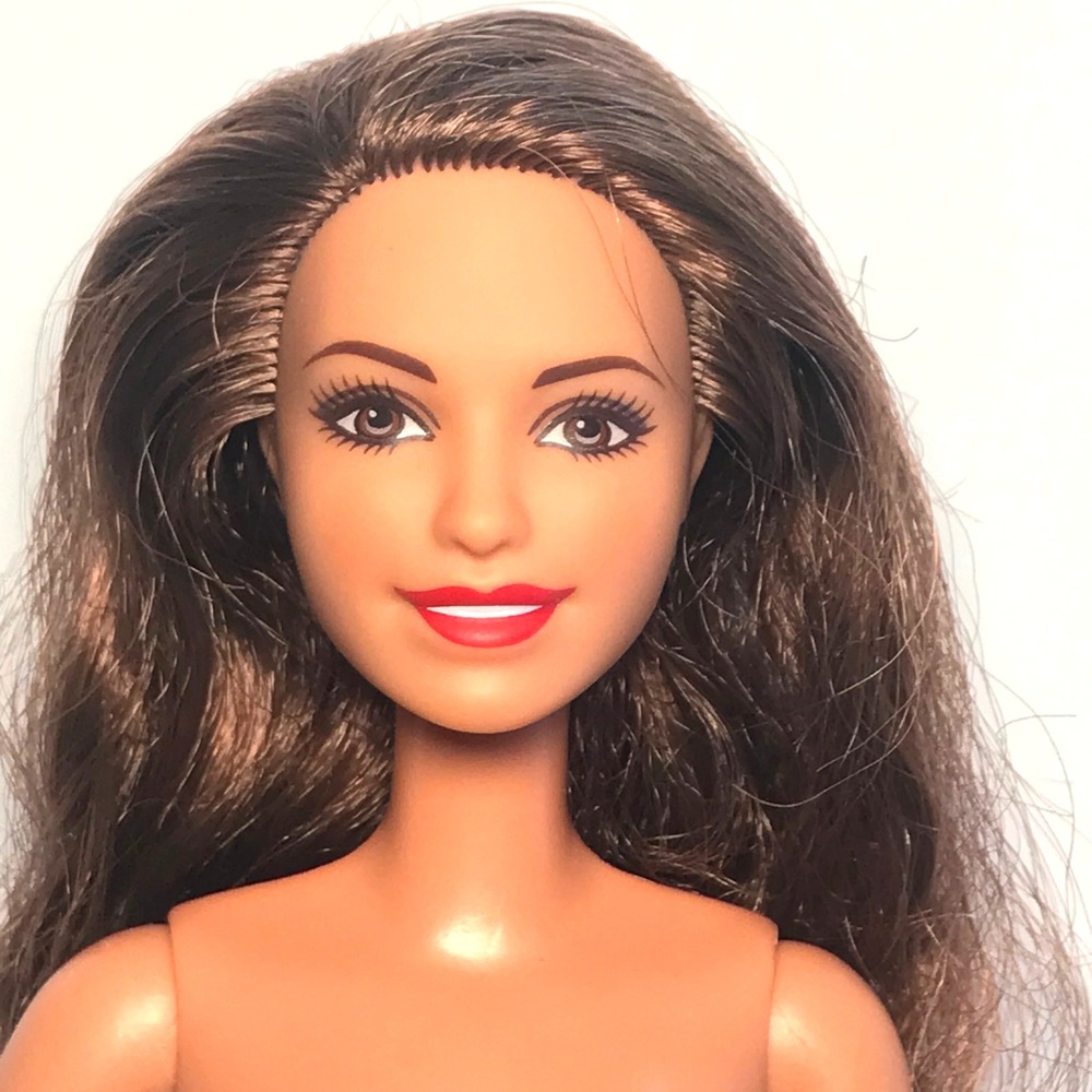 Nude Barbie 2016 Fashionistas #52 Brown Hair Eyes Latina Summer Face DVX74 Doll